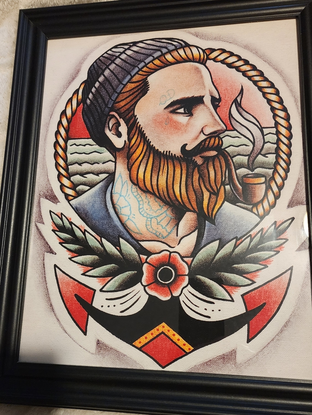 Sailor Traditional Art Print - Nautical Parlor Tattoo Shop By Quyen Dinh